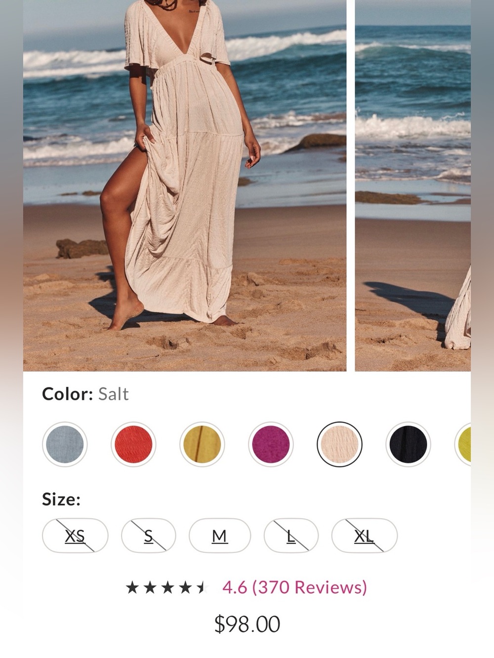 Free People La La Maxi Dress in Neutral Cream